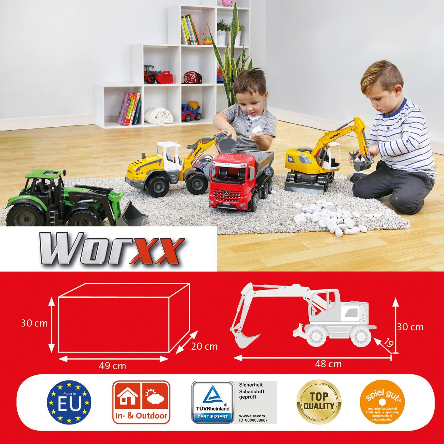 Lena® Speelgoed graafmachine Worxx, Liebherr Compact A918 Litronic