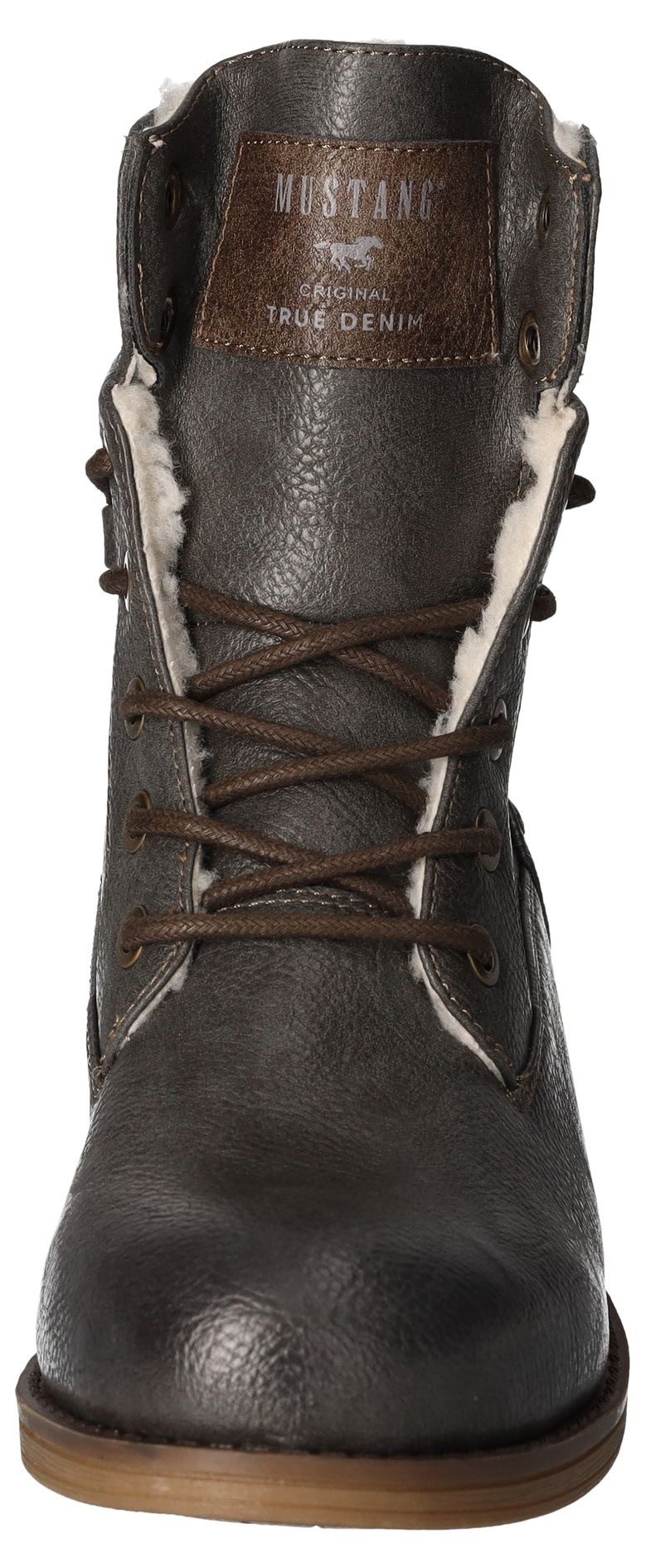 Mustang Shoes Winterlaarzen , blokhak, winterlaars, veterschoenen bezet met studs