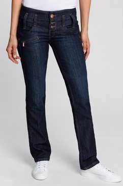 freeman t. porter rechte jeans amelie sdm dubbele pas met knap zitvlak effect blauw