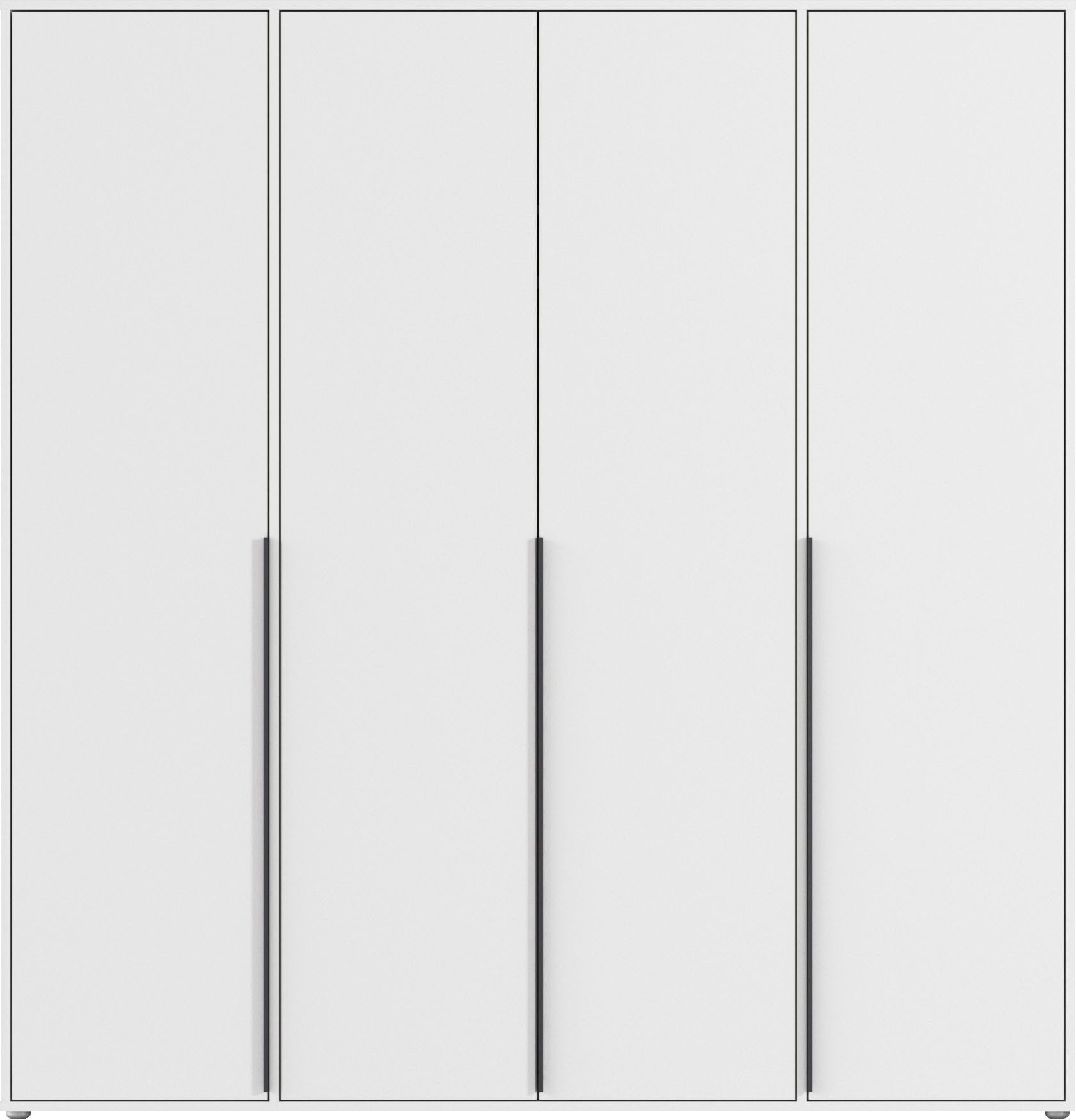 rauch Draaideurkast Kledingkast Kast Garderobe Wasmand NAGATA veel Opbergruimte met moderne stanggrepen in grijs metallic topseller made in germany