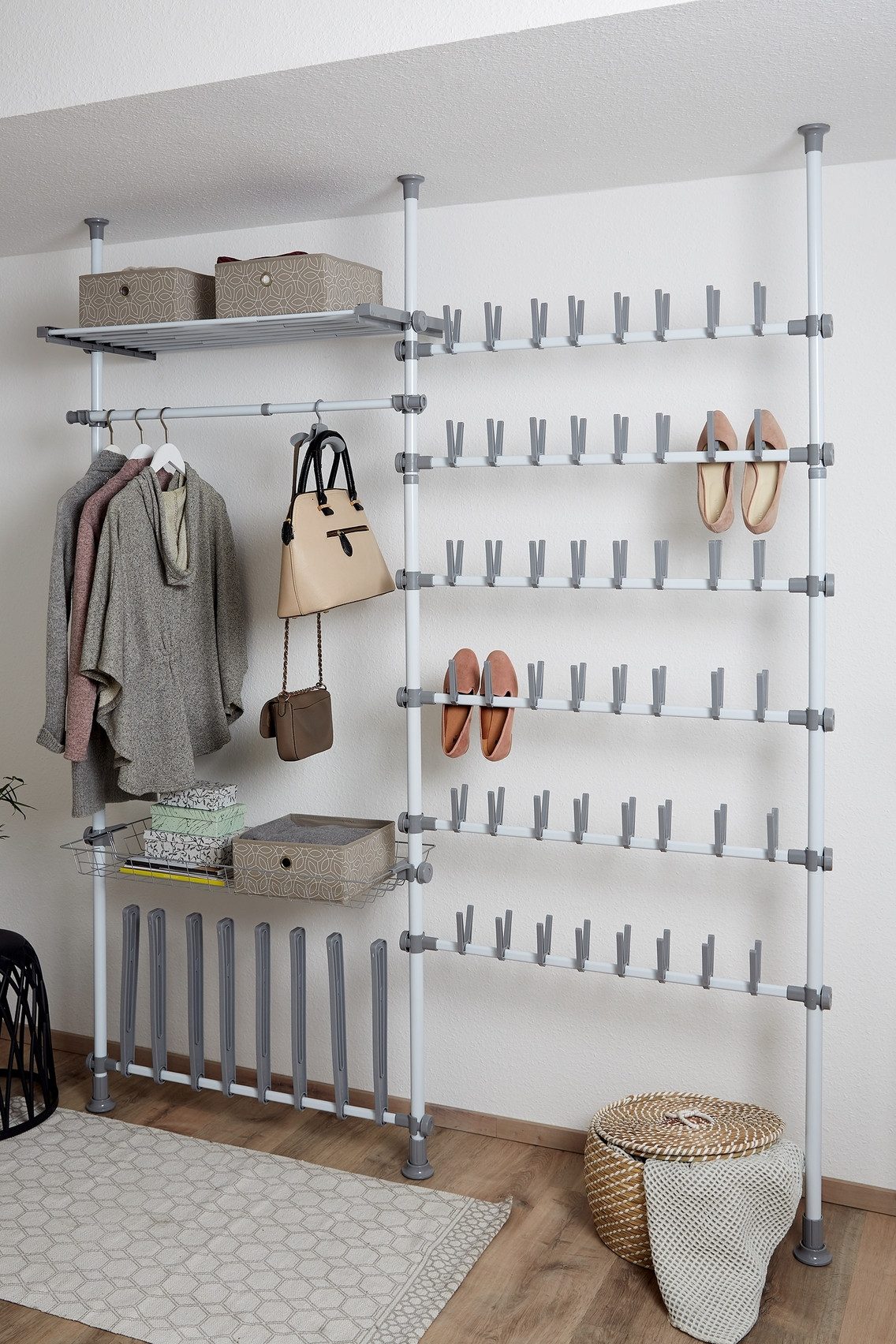 WENKO Organizer Model Herkules Draadmanden van staal, uitbreiding voor het telescoop-systeem Herkules (set, 2-delig)