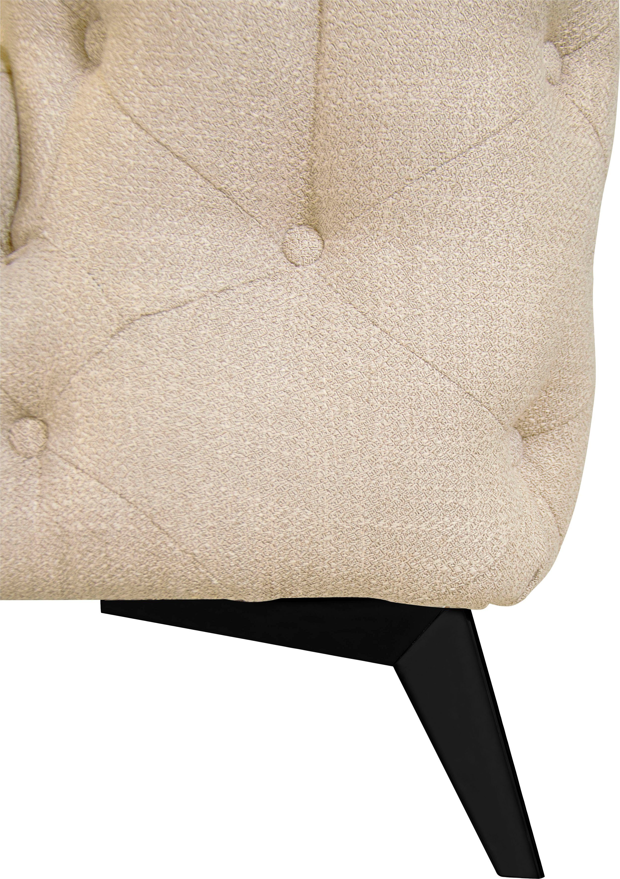 Leonique Chesterfield-bank Glynis luxueuze capitonnage, moderne chesterfield look, kleur van de poten ter keuze