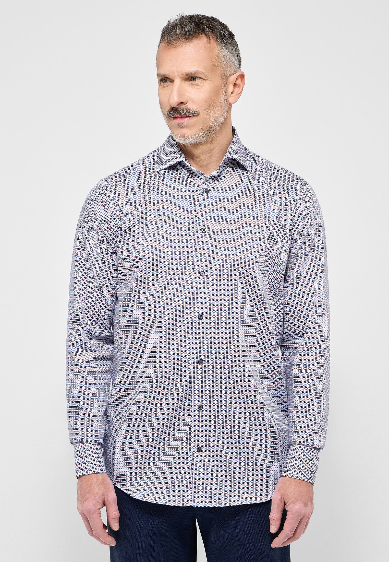 Eterna Overhemd met lange mouwen Slim fit NON IRON (strijkvrij) heren overhemden maat 40 rood