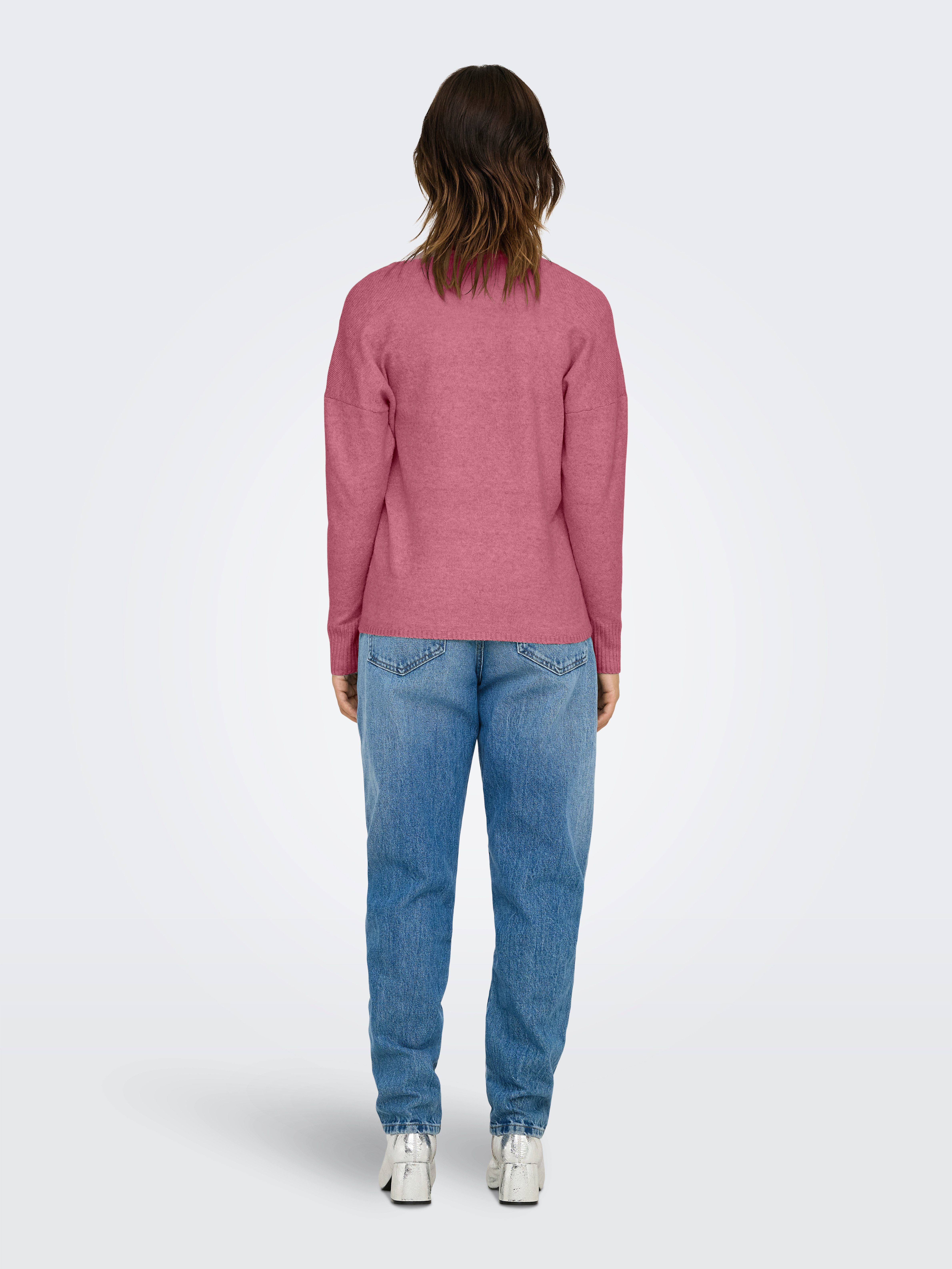 Only Trui met V-hals ONLRICA LIFE L/S V-NECK PULLO KNT NOOS