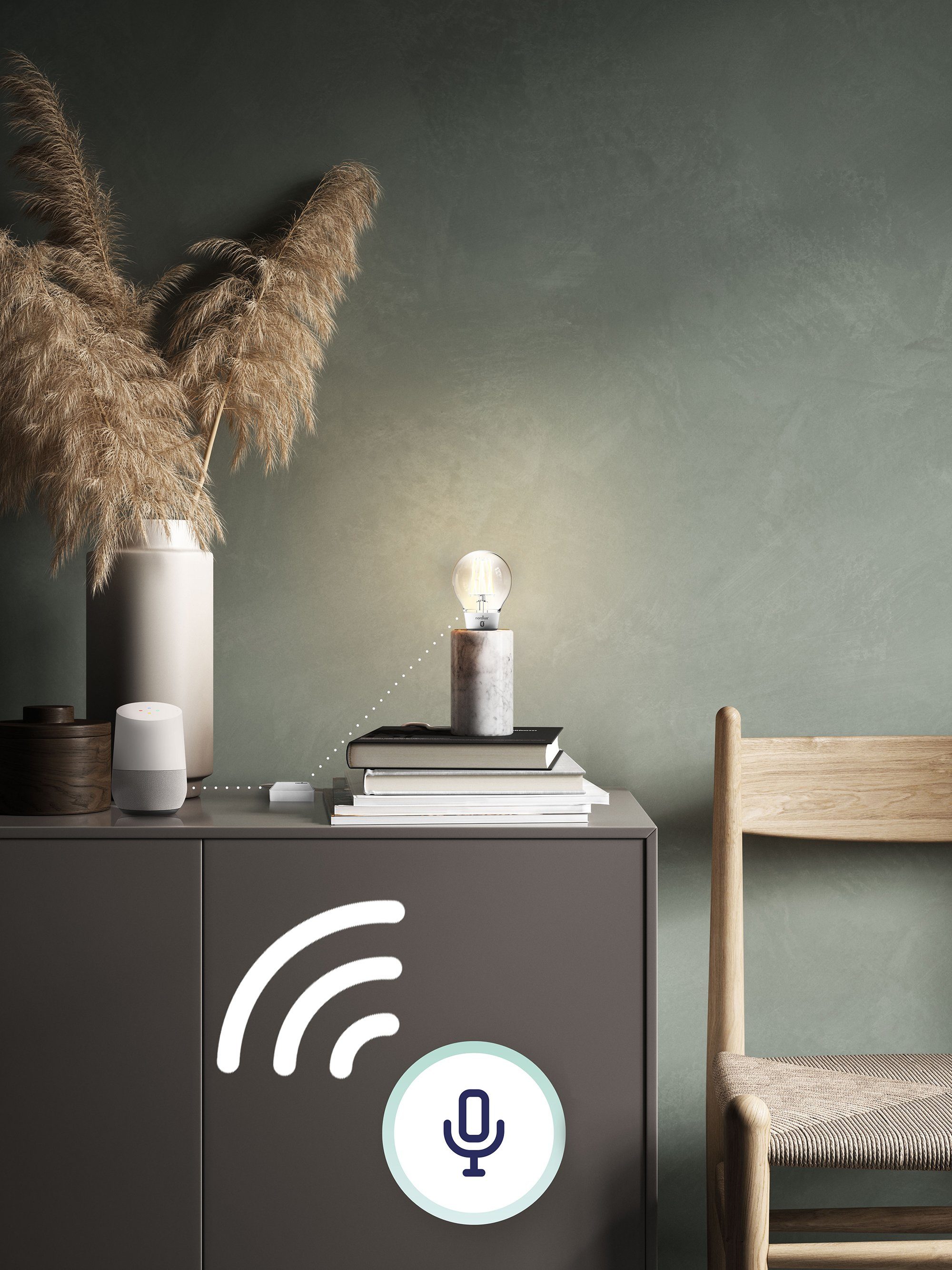 Nordlux Led-verlichting Smartlight Smart Home starter Kit+2 lampen + Bridge,met wifi of bluetooth (1 stuk)