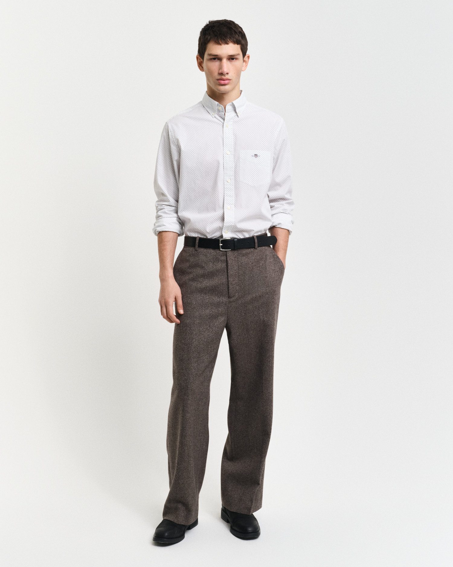 Gant Overhemd met lange mouwen REG MICRO PRINT SHIRT met een subtiele, doorlopende micro-print