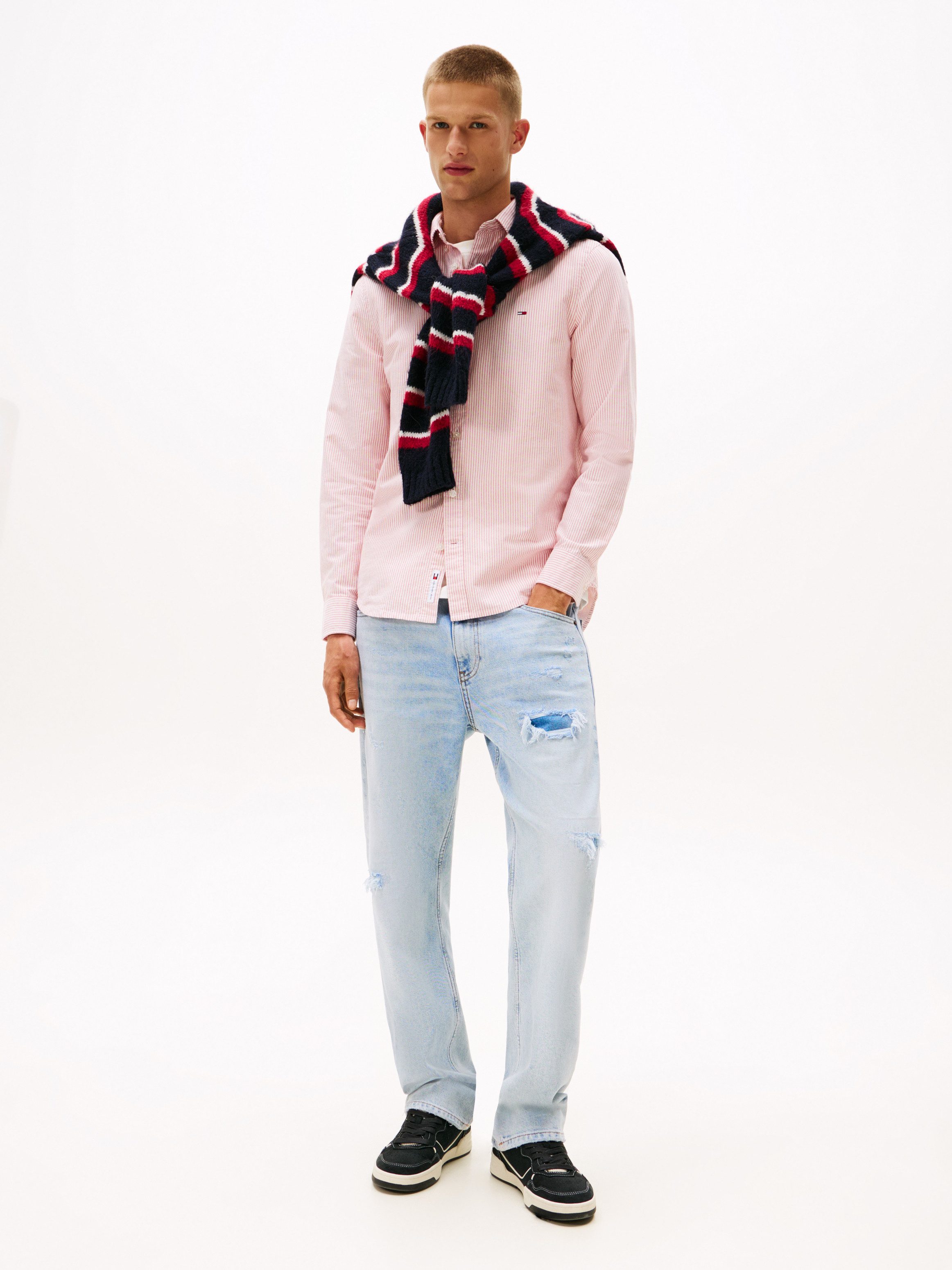 TOMMY JEANS Overhemd met lange mouwen TJM SLIM STRIPE OXFORD SHIRT EXT