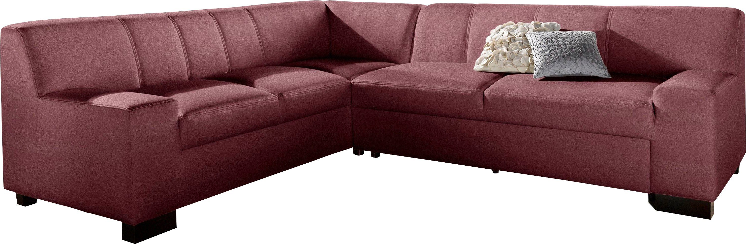 DOMO collection Hoekbank Norma, moderne armleuningen, tijdloos en elegant, L-vorm