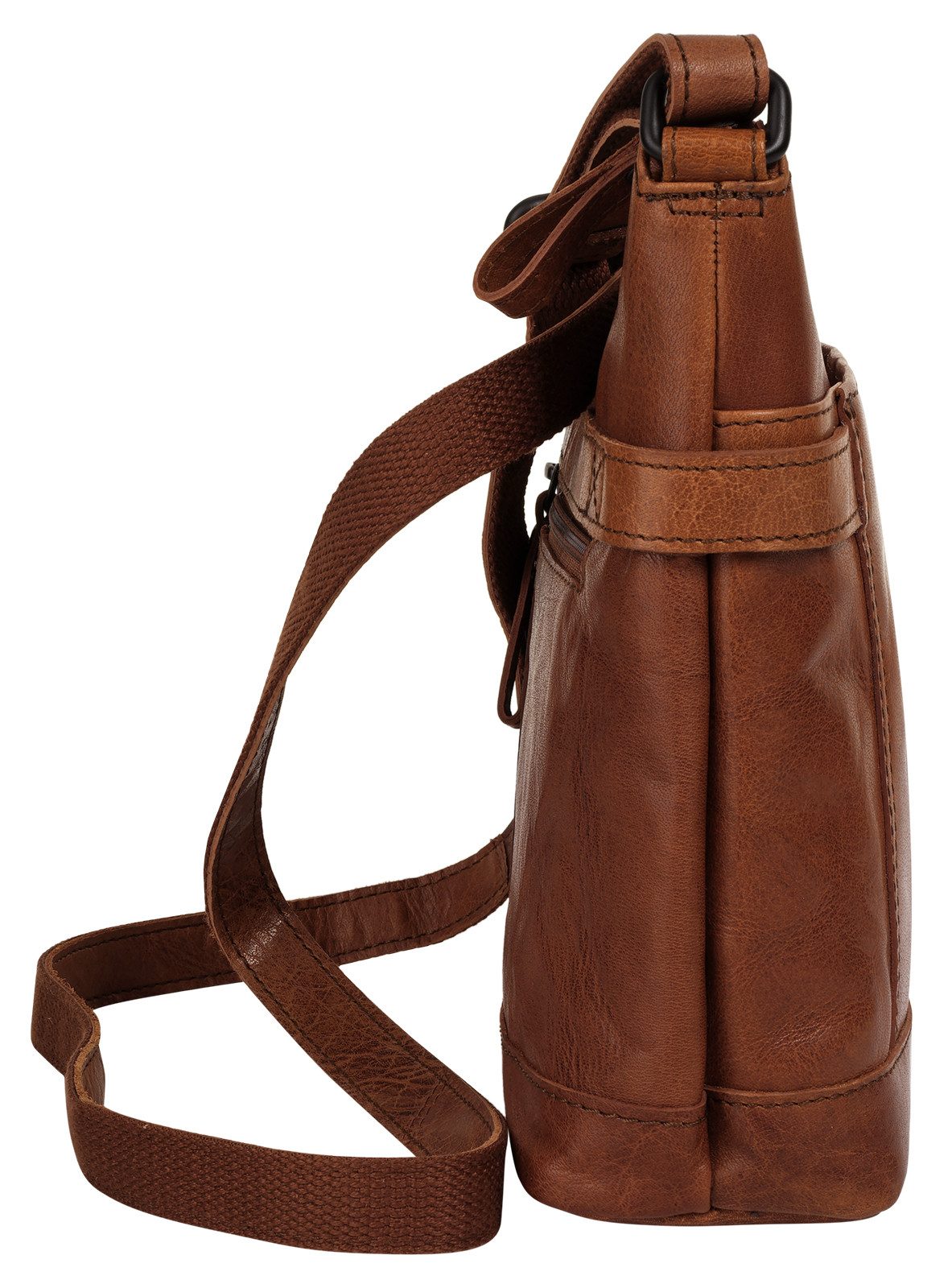 Spikes & Sparrow Schoudertas echt leder