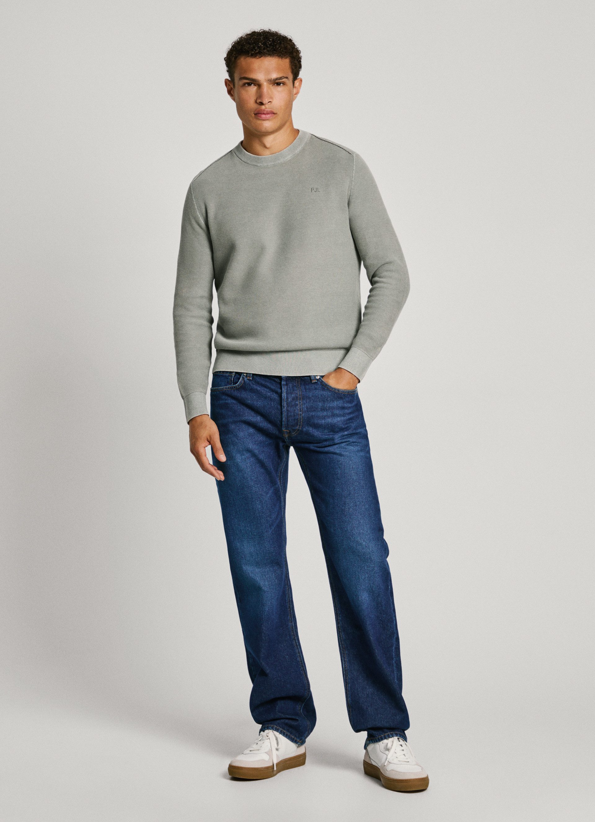 Pepe Jeans Trui met ronde hals Craig in gewassen look