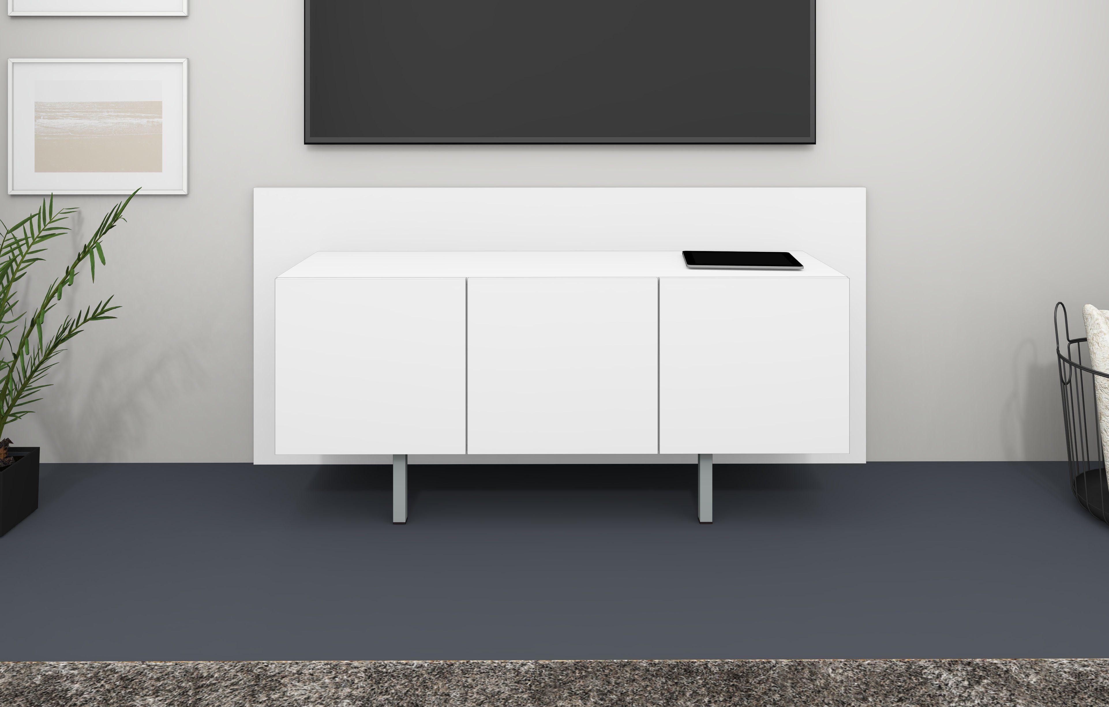 borchardt Möbel Tv-meubel Sara Breedte 144 cm lowboards wit