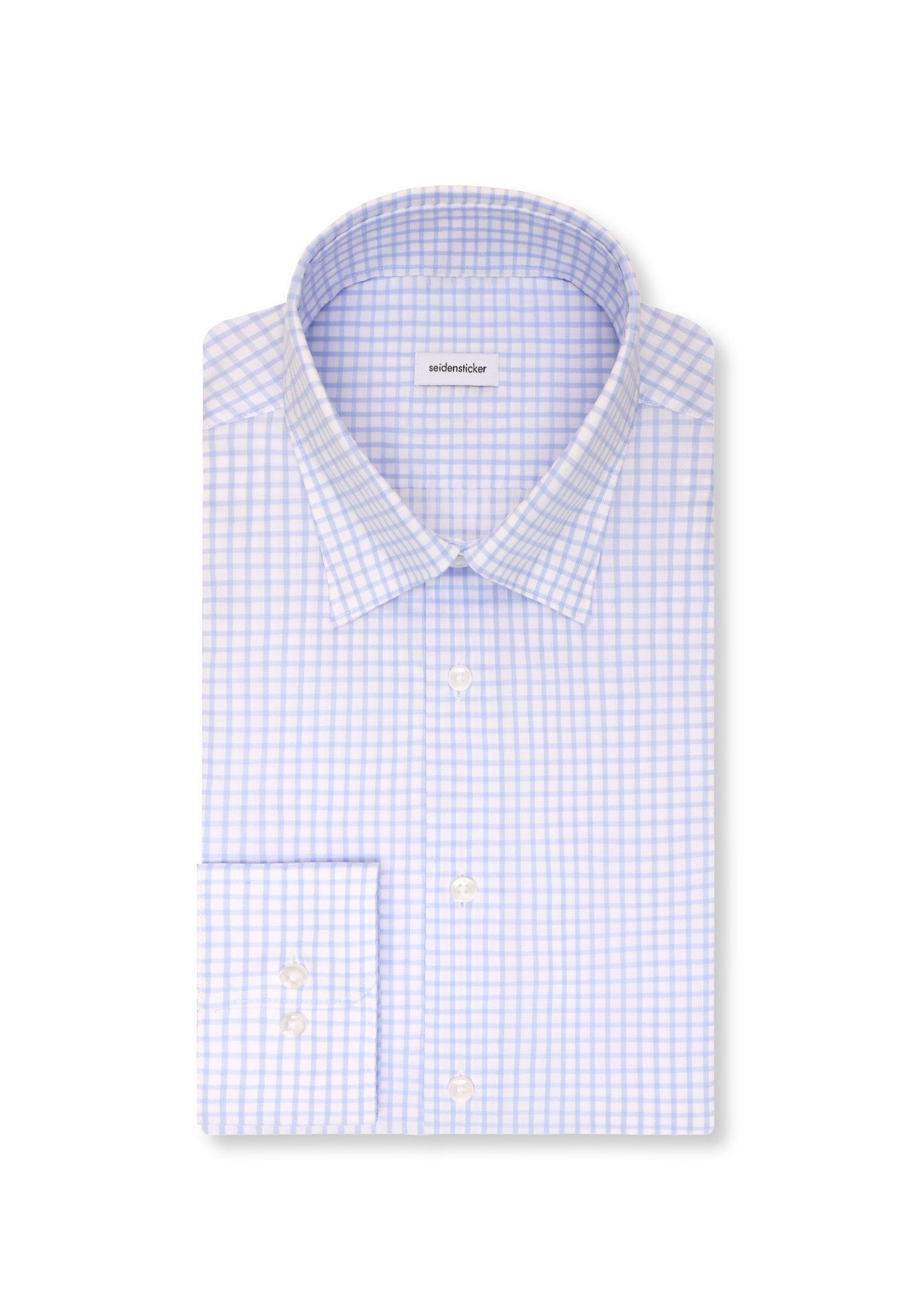 seidensticker Businessoverhemd Zwarte roos Slim 1/1 Bedekte Button-Down-kraag ruit