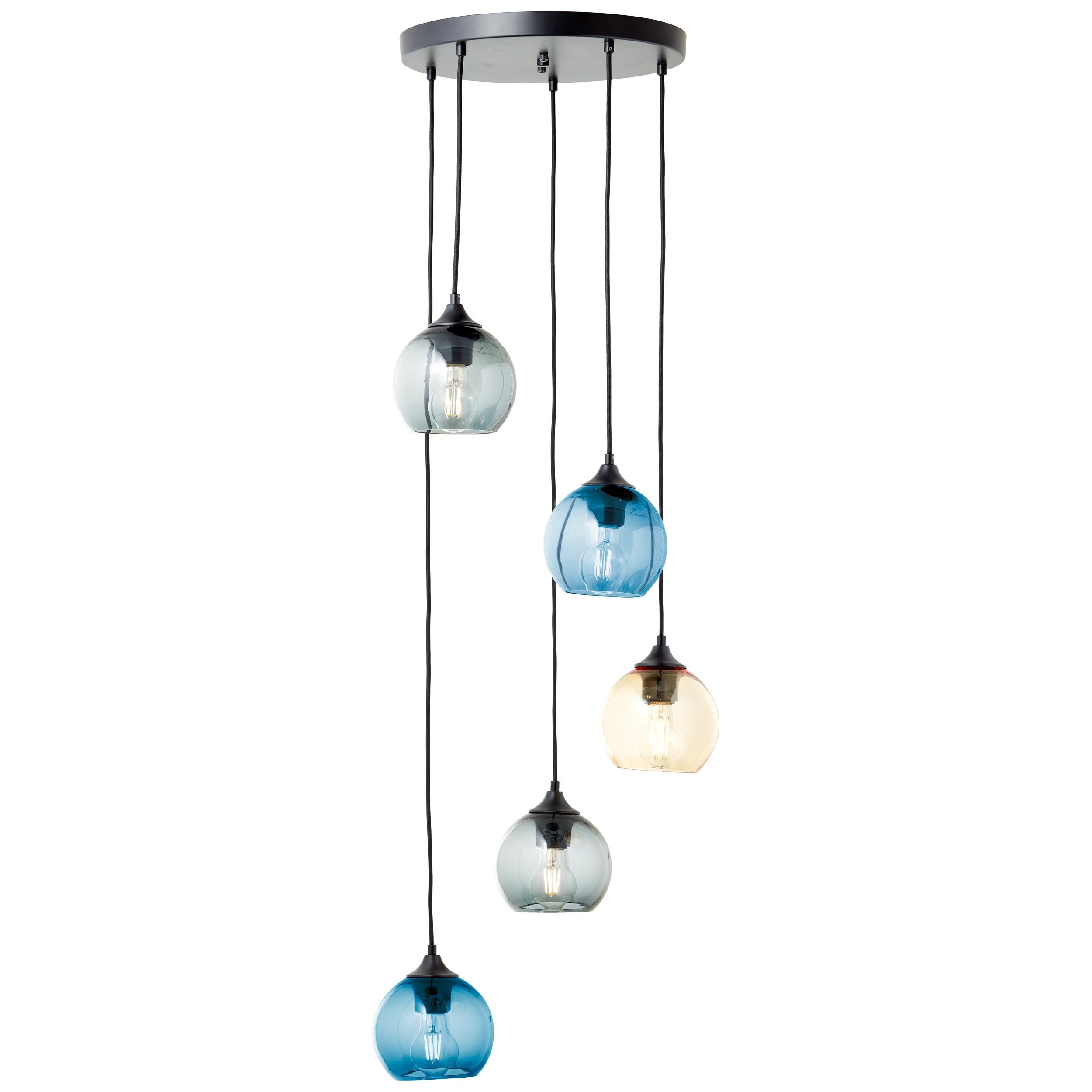 Brilliant Leuchten Hanglamp Amiri hoogte verstelbaar - 5-vlamig - dimbaar - ø 50 cm - e14 fitting (1 stuk)