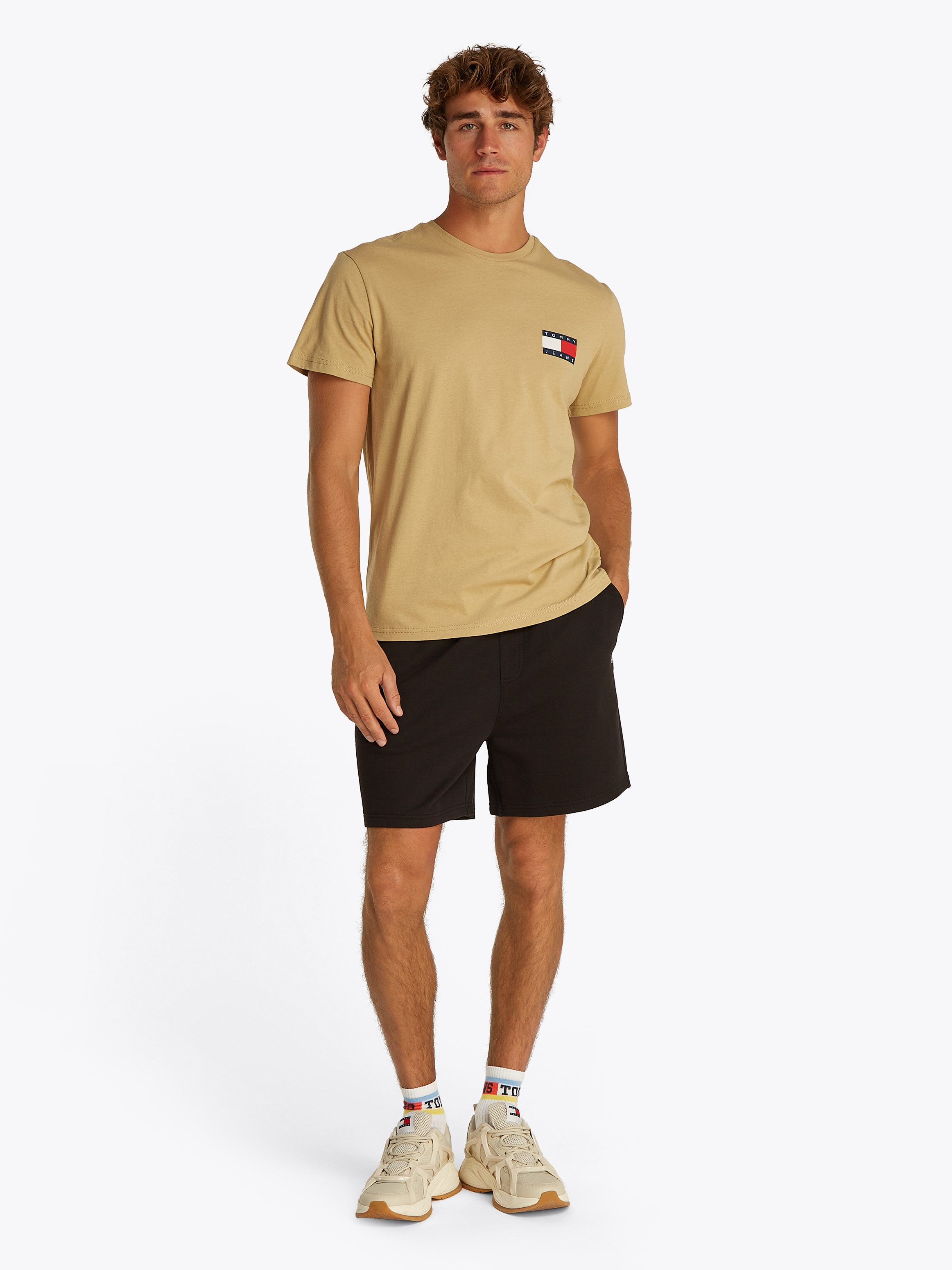 TOMMY JEANS T-shirt TJM SLIM ESSENTIAL FLAG TEE EXT