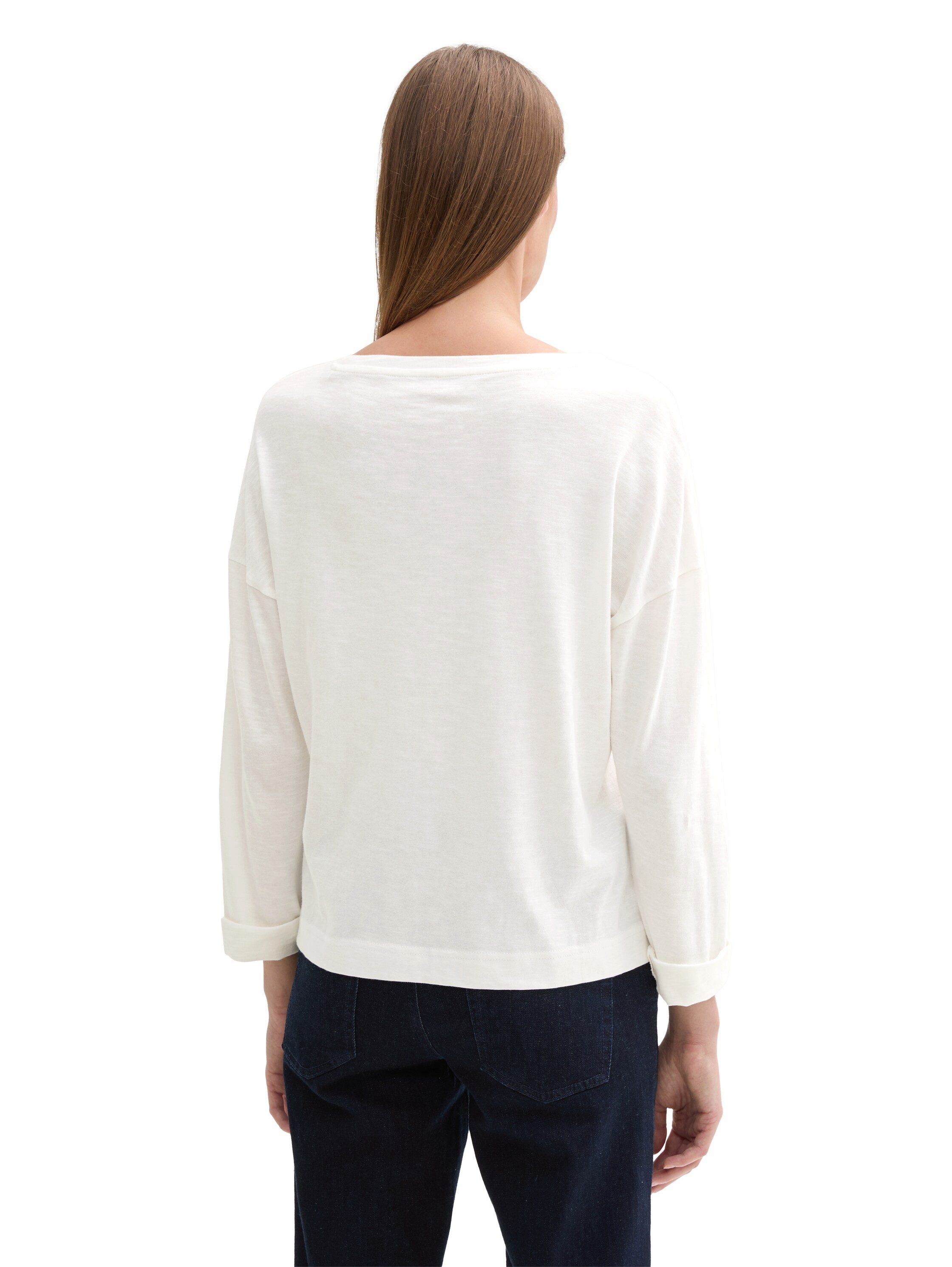 Tom Tailor Shirt met lange mouwen met borstzak