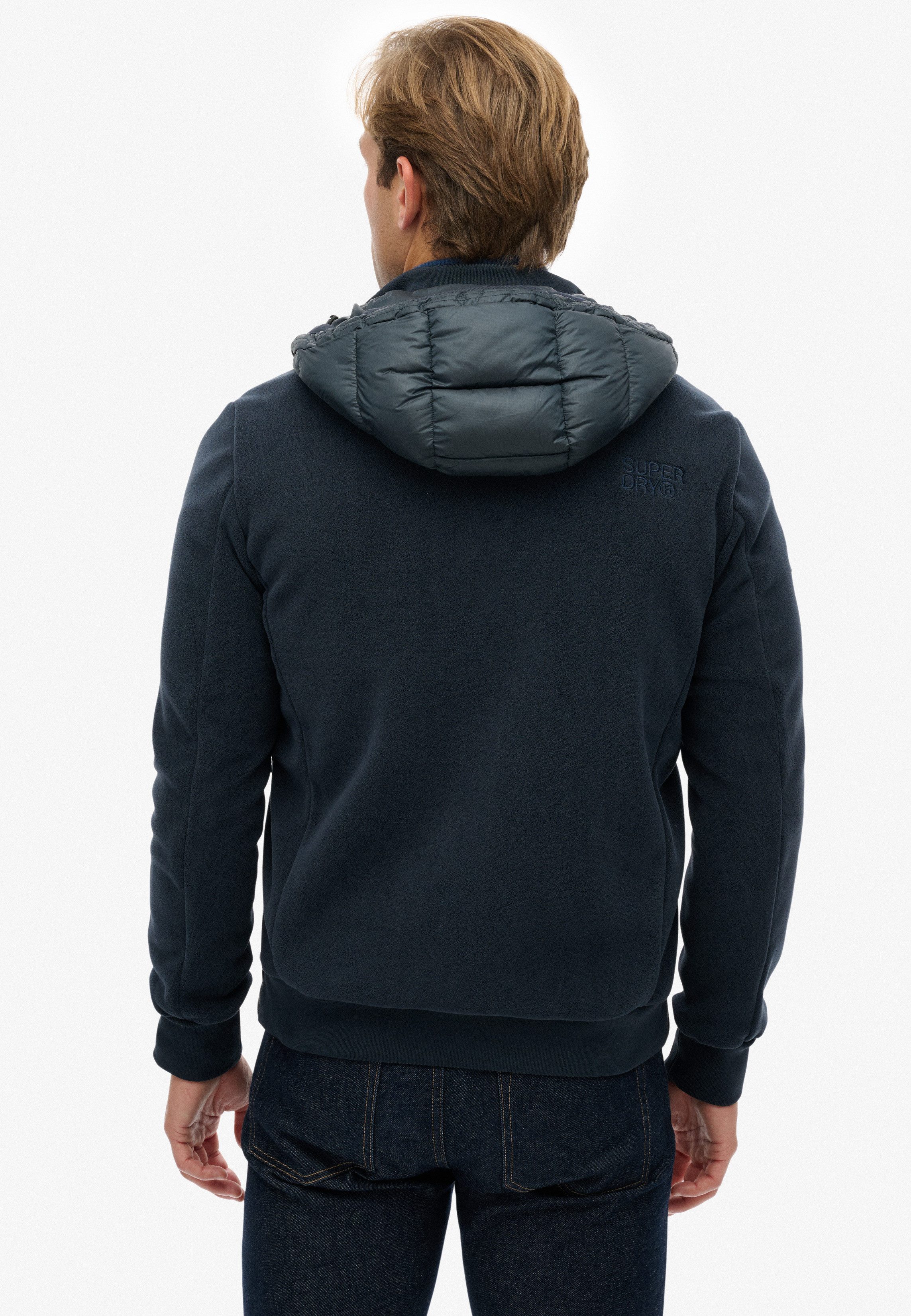 Superdry Gewatteerde jas HOOD STORM FLEECE HYBRID JKT