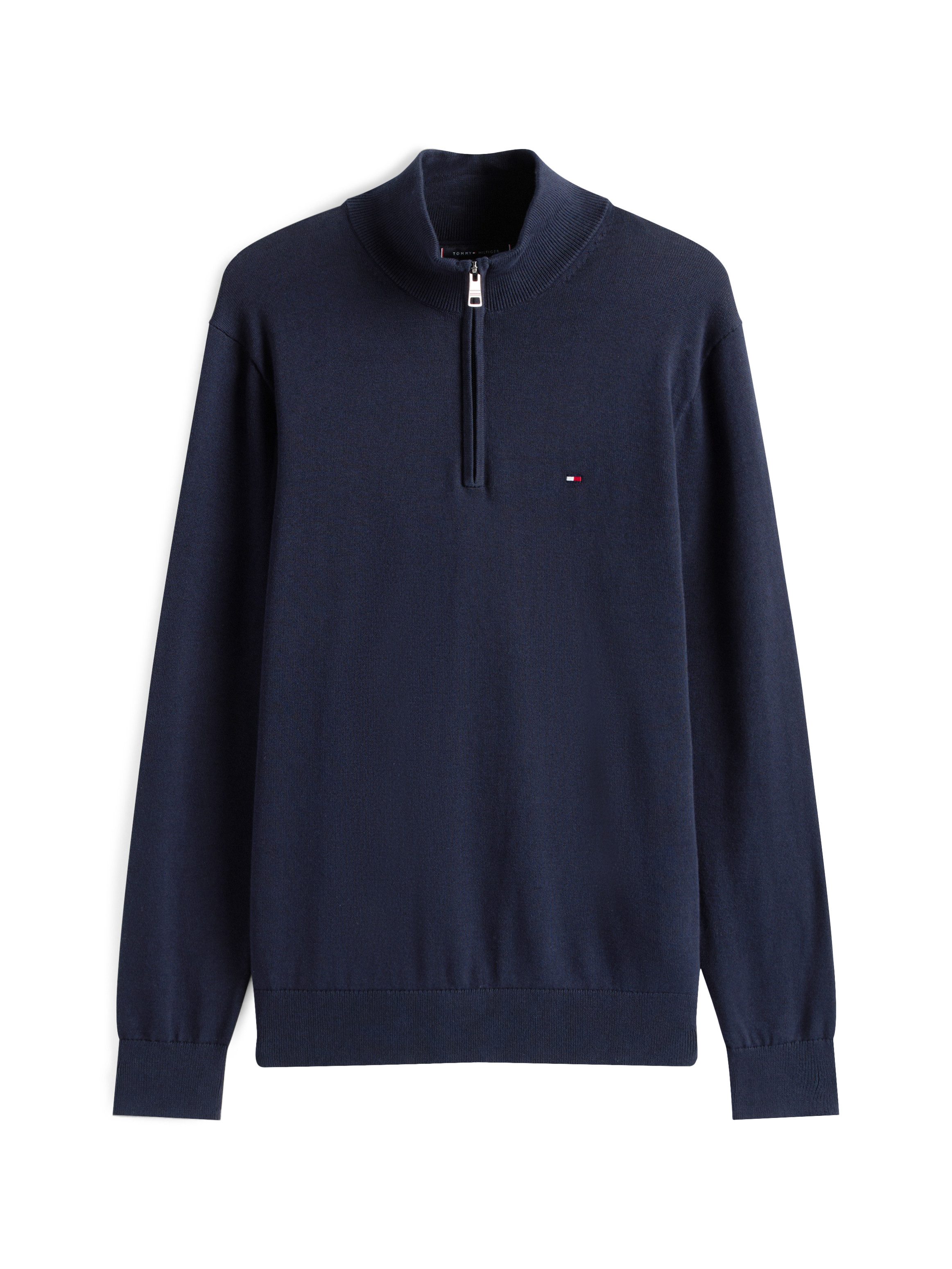 Tommy Hilfiger Schipperstrui ESSENTIAL COTTON ZIP MOCK