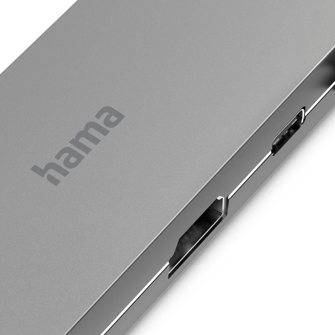 Hama USB-adapter USB-C multiport hub voor laptop met 5 poorten, USB-A, USB-C, HDMI, LAN (1 stuk)